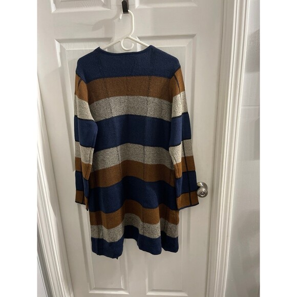 Apt. 9 Sweater Coatigan Size XL Blue/Brown/Oatmeal - Picture 2 of 6